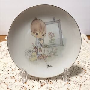 1983 Vintage Precious Moments June Birth Month Plate Enesco Japan Porcelain